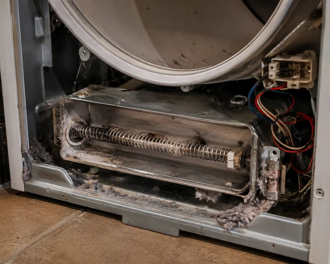 Technical troubleshooting and multimeter testing for Dryer Repair showing Not Heating / Burner Dead issue